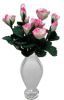 12 Pink/White Roses in Classic Vase bdr016