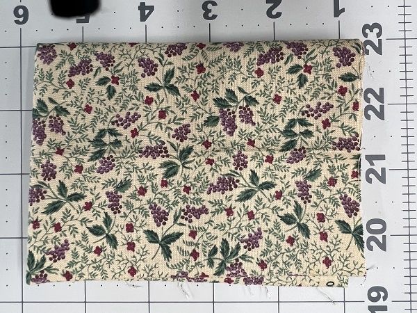 14 X 9.5 Tiny Grapes on Canvas Colored Background fabric45