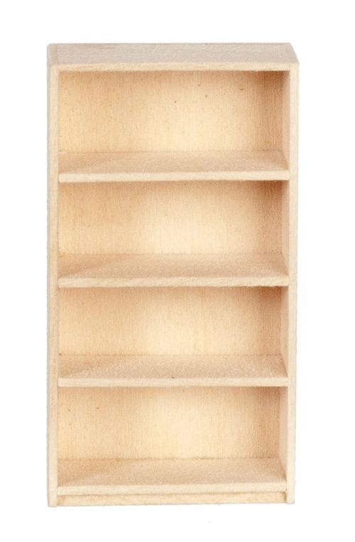 1/24th Scale Small Basswood Bookcase tin7000