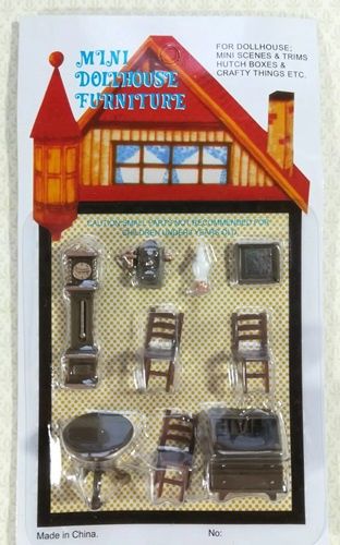 1/4" Quarter Scale Furniture Table Chairs Clock Desk 1:48 52762b
