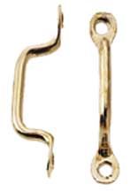 1123 Window Handle Pulls, Gold Plated Brass HW1123