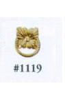 1119 Square Drawer Pull, Gold Plated Brass, 4/Pkg. hw1119