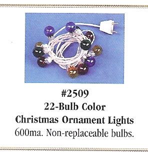 12-Bulb Color Christmas Ornament Lights HW2509