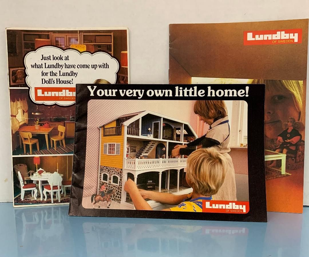 3 Older Lundby Dollhouse Brochures Lundby