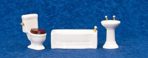 3 Pc Bathroom Set White azm9062