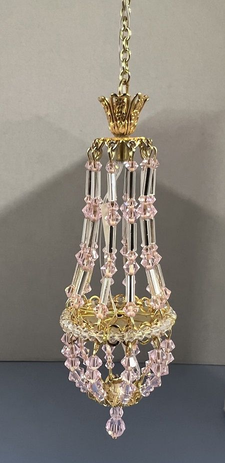 "Marie" Pink Crystal Chandelier wr22503