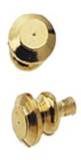 AZHW1116 Plain Gold Plated Brass Knob, 6/Pkg.
