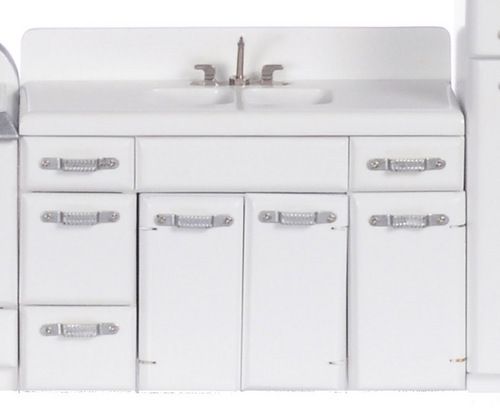 AZT5014 1950'S Double Sink, White
