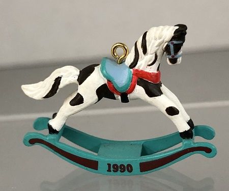 1990 Hallmark Rocking Horse Ornament QXM5743