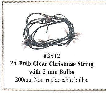 24-Bulb Clear Christmas String with 2mm Bulbs HW2512