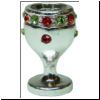 "Silver" Chalice - Red and Green Stones bdJ059