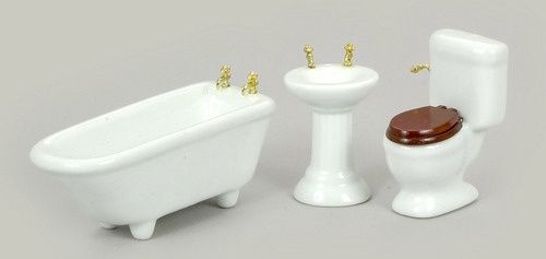 3 Piece White Bath Set AZT0513