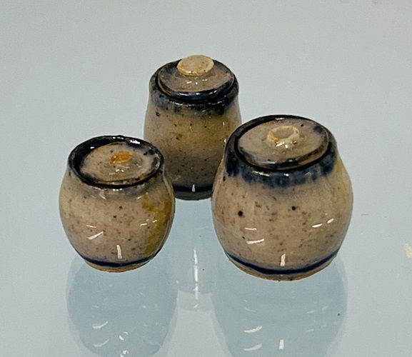 3 Pieces of Pottery with Lids mc1507x