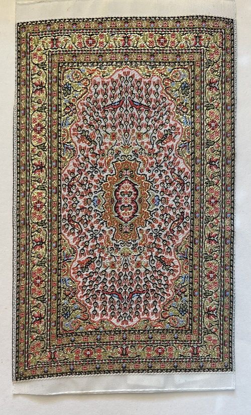 4" X 6" woven carpet with metallic tread details sam114