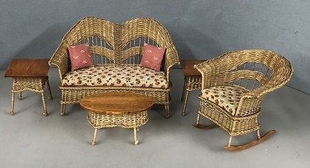 WER01704 Wicker Furniture 5pc/Set
