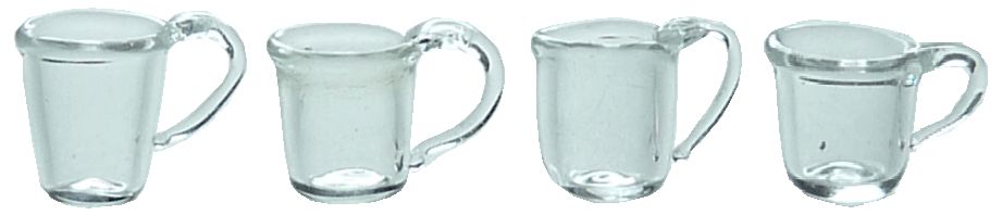 1/24th Clear Glass Mugs bdhb220
