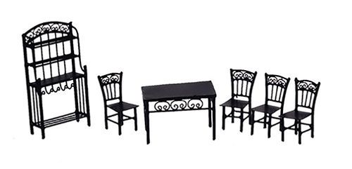 1/24th Dining Set, 6 Pc, Black/Cb AZEIWF470