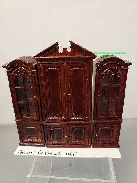 1/24th Mahogany 3 Piece Entertainment Center S3200-0lLR