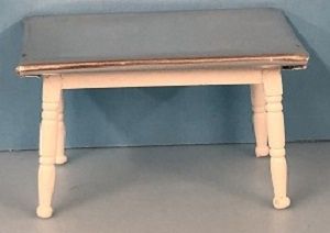 1/24th White Table with Aluminum Top HOM084
