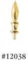 12038 Brass Finial 1/2" hw12038