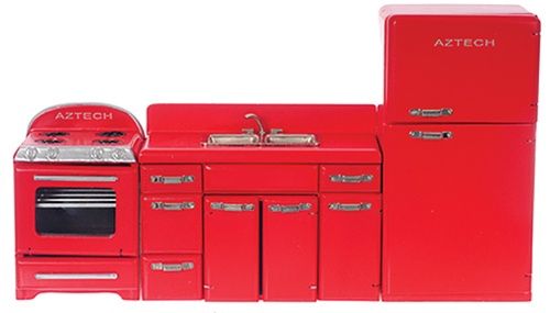 AZT5955 1950'S Appliance Set (3) Red AZT5955