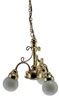 3-Arm Frosted Globe Chandelier CK3014