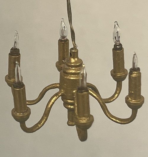 6 Candle Brass Chandelier MC030756