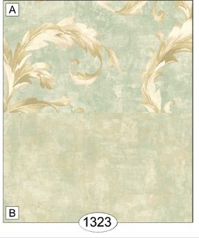 Acanthus - Light Blue (3 Sheets of paper) WAL1323