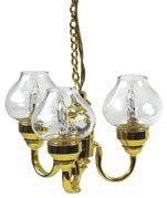 3-Arm Chandelier/Clear Globes HW2735