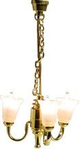 3-Arm Frosted Tulip Chandelier HW2734