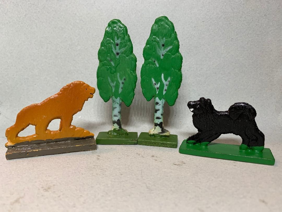 4-Pc Antique Wooden Toy Set Q52019