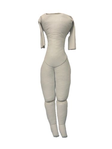 9-1/2" New Create A Doll Leather Body MC031135