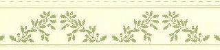 Acorns - William Morris Green-on-Cream Border JMH27B
