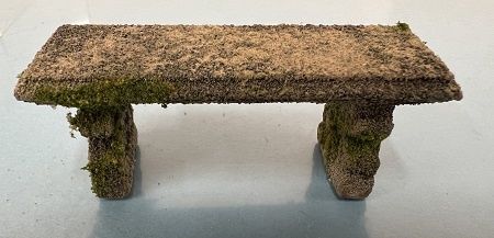 Aged and Mossy Garden Bench ala1064