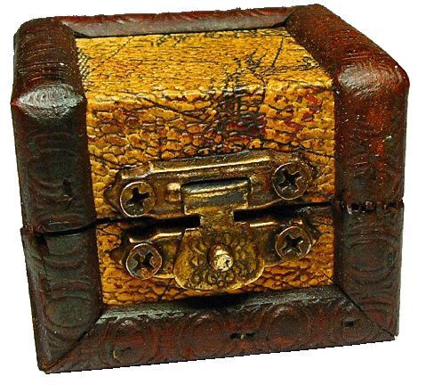 Antique Leather Clad Chest bdn002