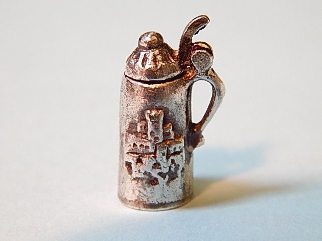 Antique Silver Beer Stein ad64310