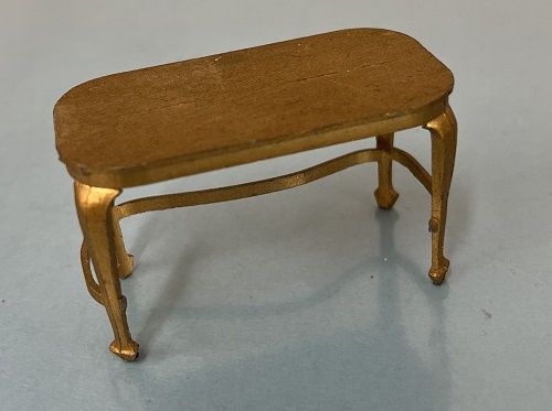 Antique Tootsie Toy Gold Metal Table ALA1119