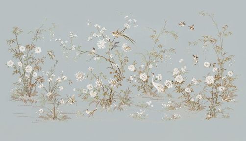 Asian Garden in Blue WAL5029