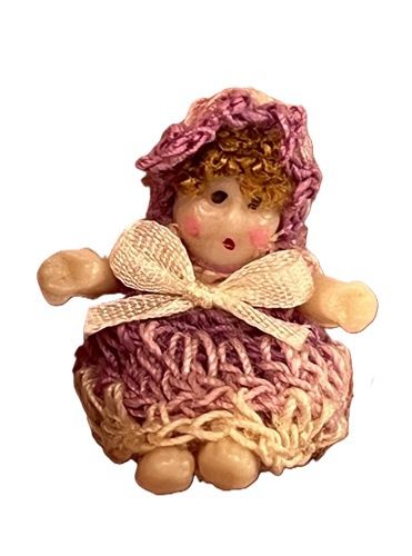 Baby Doll in Purple and White Crochet Dress babydoll2