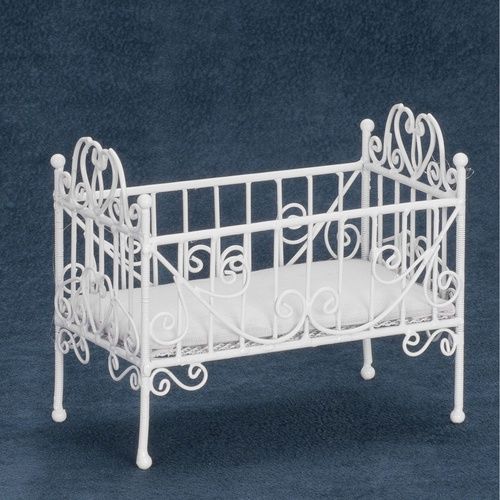Baby Crib White Wire EIWF188