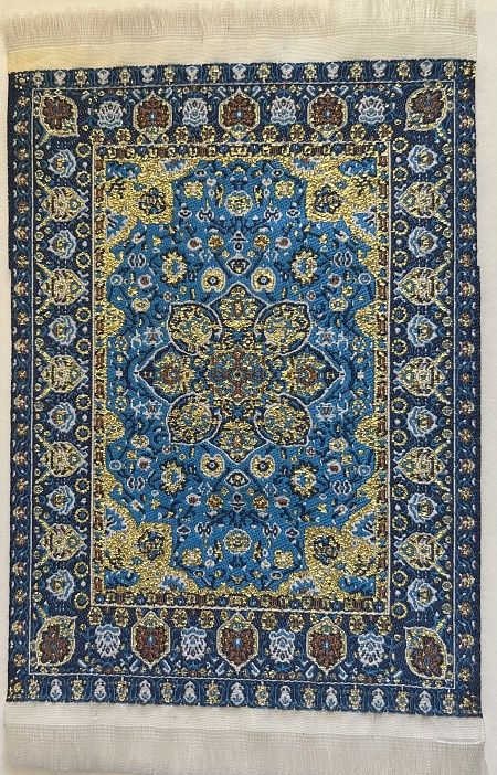 4" X 6" woven carpet with metallic tread details SAM115