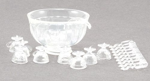 Punch Bowl Set for 8, Crystal CB120C
