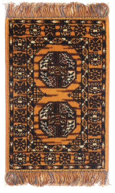 Afghan Rug Yellow/Navy L3012y