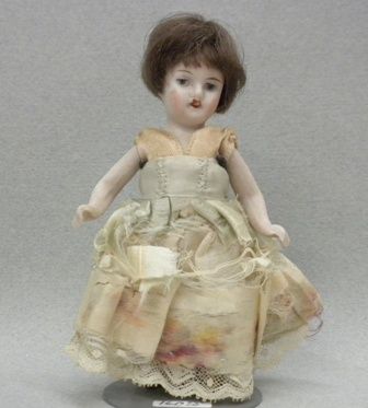 Antique 4" All Bisque Girl 10000025-1