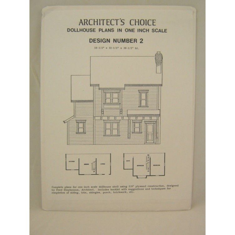 Architect's Choice Dollhouse Plans Design Number 2 ACDN2