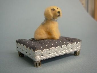 AZ Brown Puppy on Stool AZ04