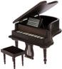 Baby Grand Piano w/Stool, Walnut cla91408