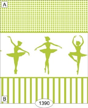 Ballerina Silhouette - Lime Green WAL1390