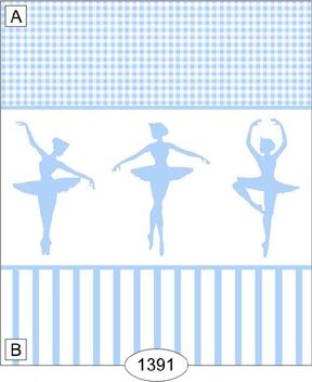 Ballerina Silhouette - Sky Blue WAL1391