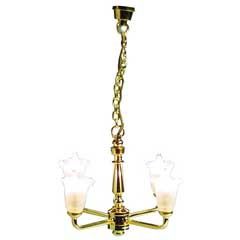 4-Arm Frosted Tulip Chandelier hw2811